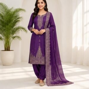 Embroidered 3-Piece Dress – Size Collection